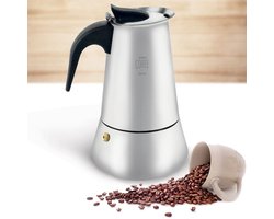 Orion - Stalen Koffiemaker - 450 ml - Zilver