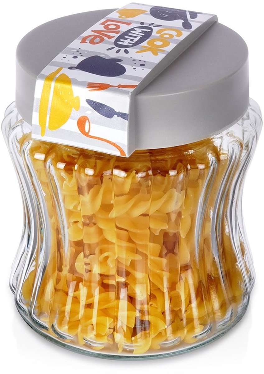 Voorraadpot glas 1L met deksel