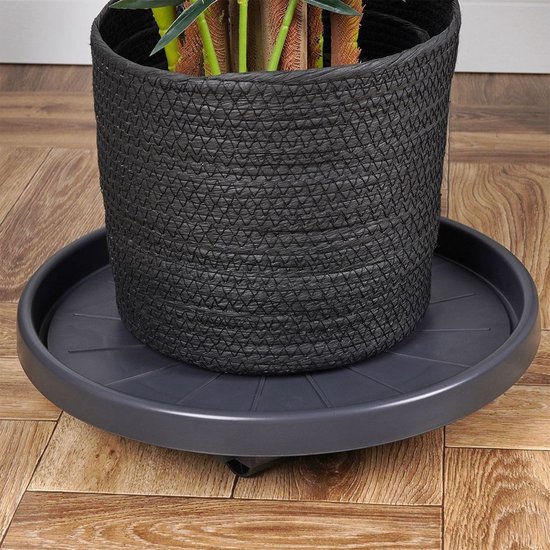 Chariot Pro Garden Plant - plastique - gris foncé - rond - D35 cm - 50 kilos