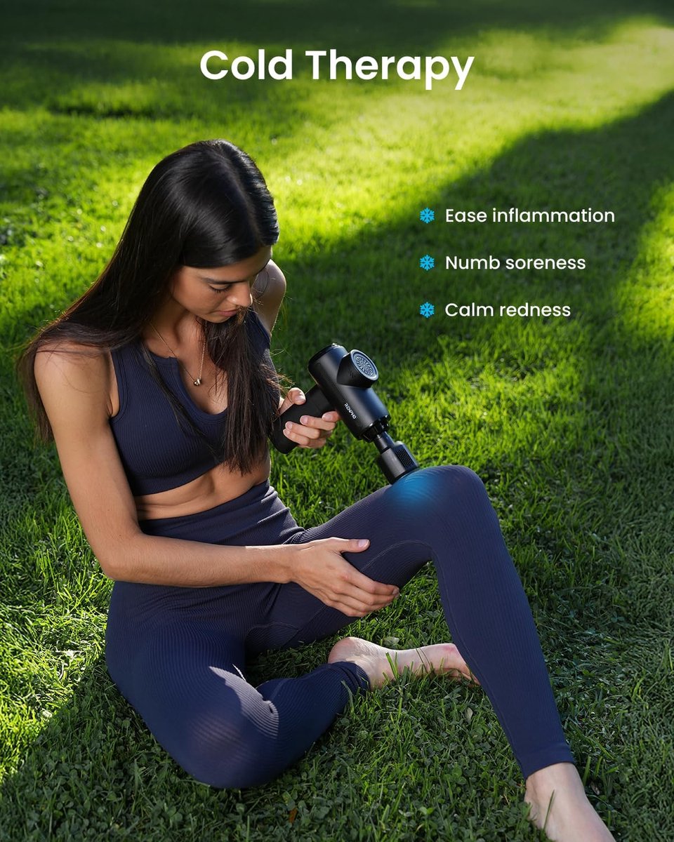 RENPHO Active Thermacool Massage Gun - Warmte- & Koudetherapie - Krachtige Percussie Massage - 5 Massagekoppen - Stil & Oplaadbaar - Spierherstel & Ontspanning — cadeau in Sport & Outdoor - foto 8