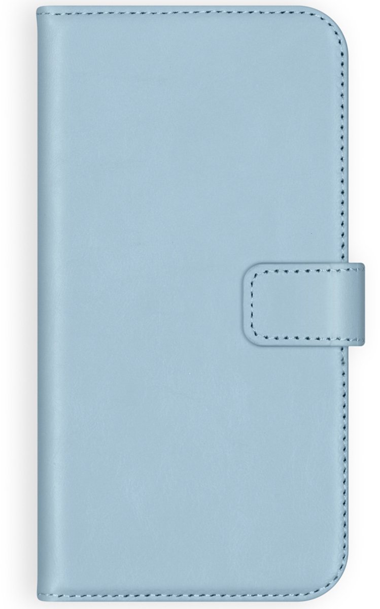 Selencia Hoesje - Geschikt voor Samsung Galaxy A30s / A50 - Echt Lederen Bookcase - Air Blue
