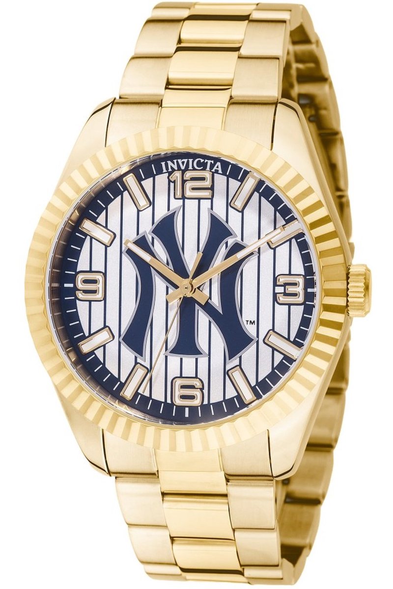 Invicta Specialty - New York 49864 Heren Horloge - Waterdicht - Analoog - Quartz Uurwerk - Roestvrij Staal met zilveren Wijzerplaat - 43mm