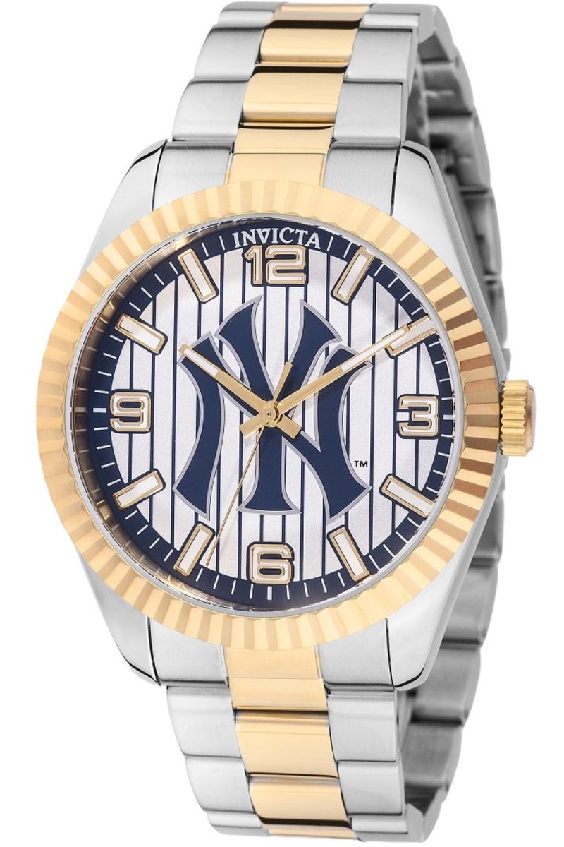 Invicta Specialty - New York 49863 Heren Horloge - Waterdicht - Analoog - Quartz Uurwerk - Roestvrij Staal met zilveren Wijzerplaat - 43mm