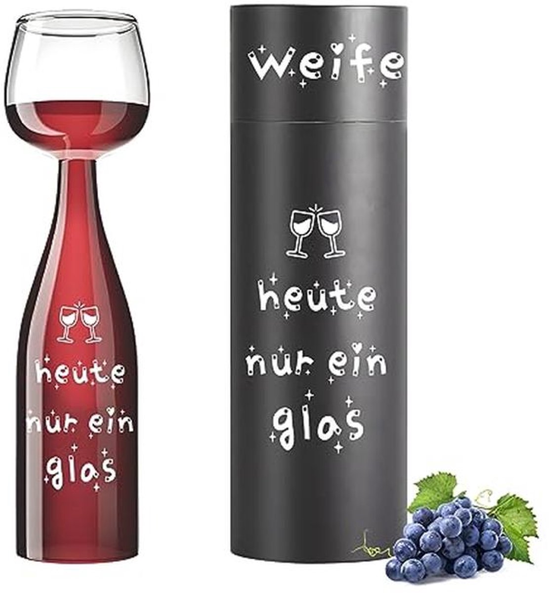 Grote Wijnglazen 750 ml met Spreuk - Grappige Cadeaus voor Verjaardag en Kerst