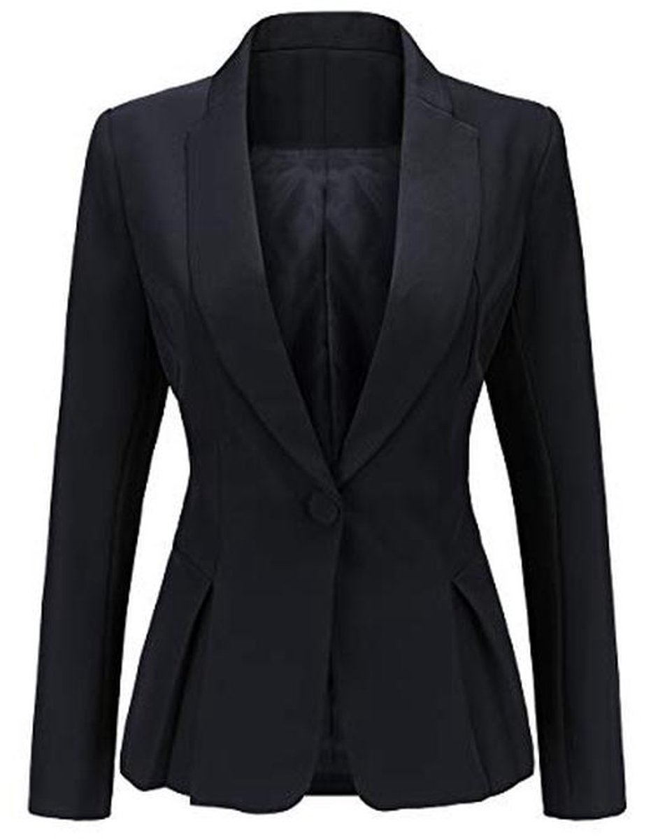 Vrouwen Blazer Slim Fit Lange Mouw Office Werk Jas - Formele Pak Jas