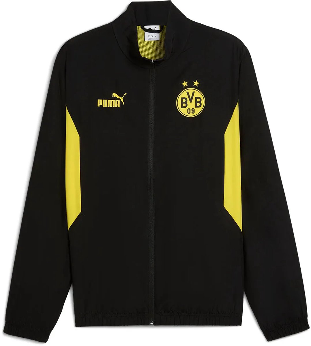 Puma Bvb Borussia Dortmund Football Archive Sweatshirt Met Rits Man Vrouw Zwart