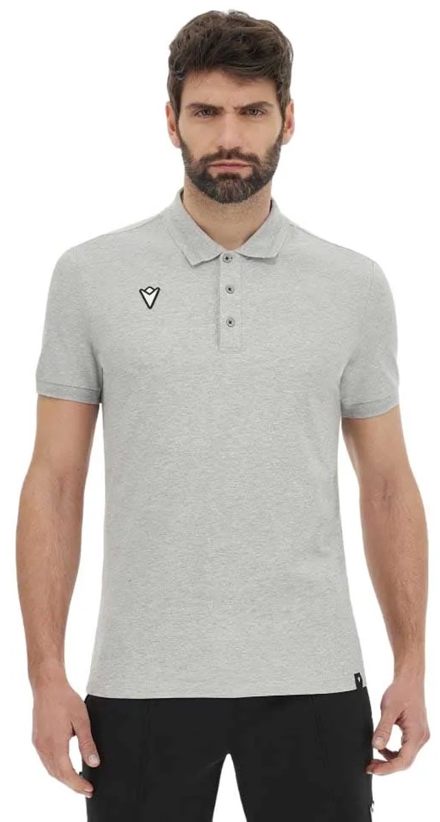 Macron Lindos Korte Mouw Poloshirt Grijs L Man