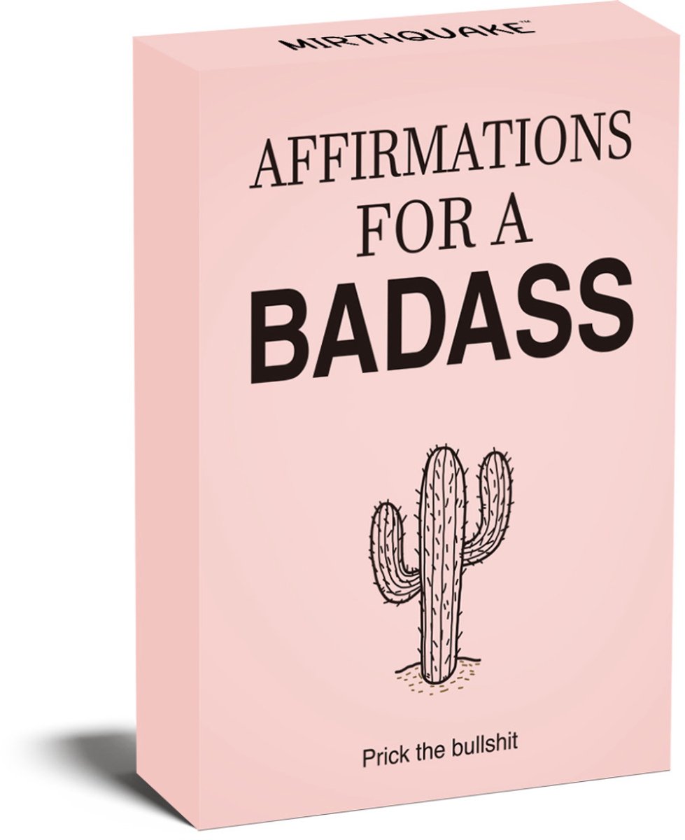 Motivatiekaarten - Affirmations For A Badass - 50 Kaarten - Boodschap Kaarten - Positieve kaarten - Zelfzorg - Positieve quotes