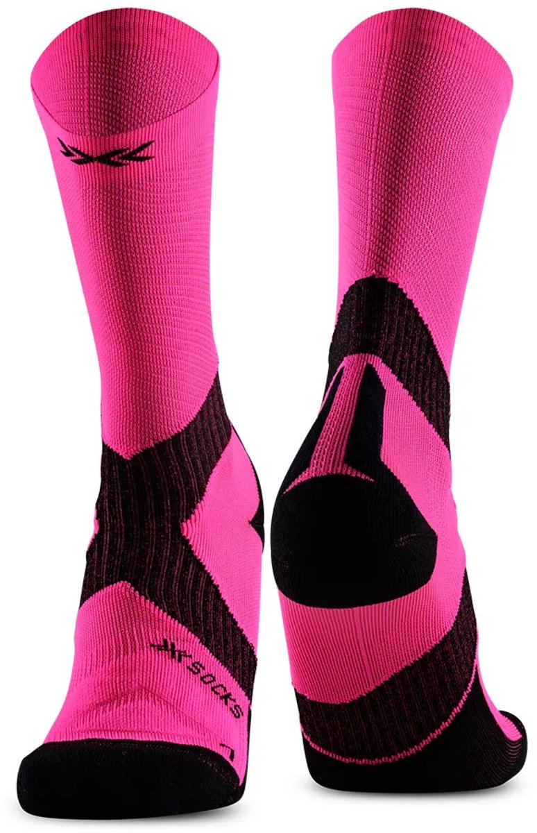 X-socks Bike Expert Lange Sokken Roze EU 45-47 Man,Vrouw