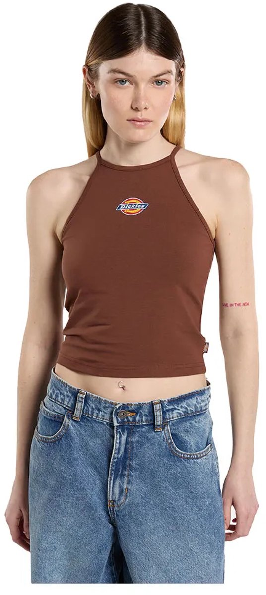 Dickies Chain Lake Vest Mouwloos T-shirt XS Vrouw Capuccino