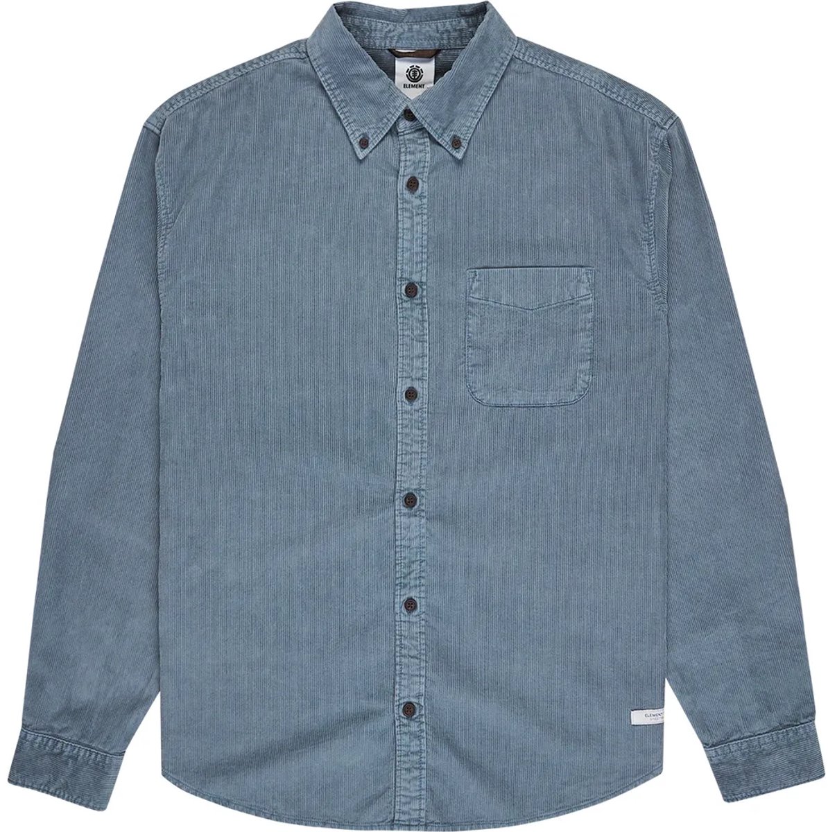 Element Button Down Corduroy Regular Fit Overhemd Met Lange Mouwen M Man Blauw