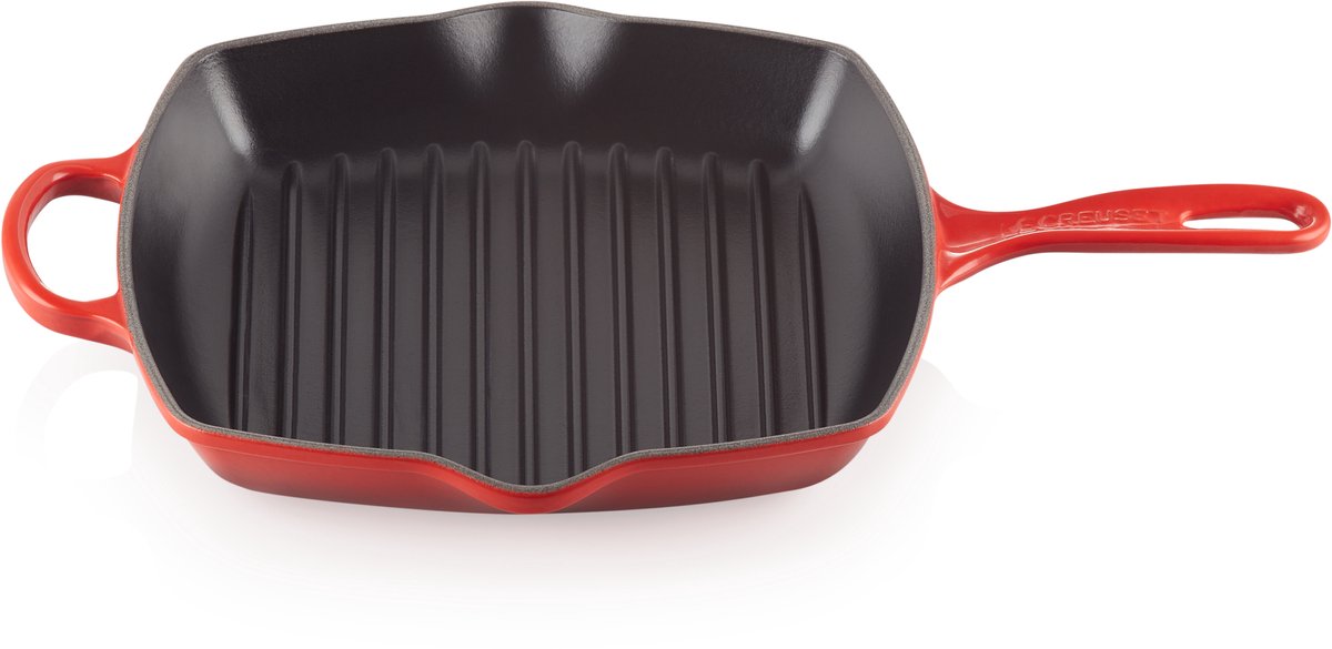 Le Creuset Signature Vierkante Grillpan Kersenrood 26cm
