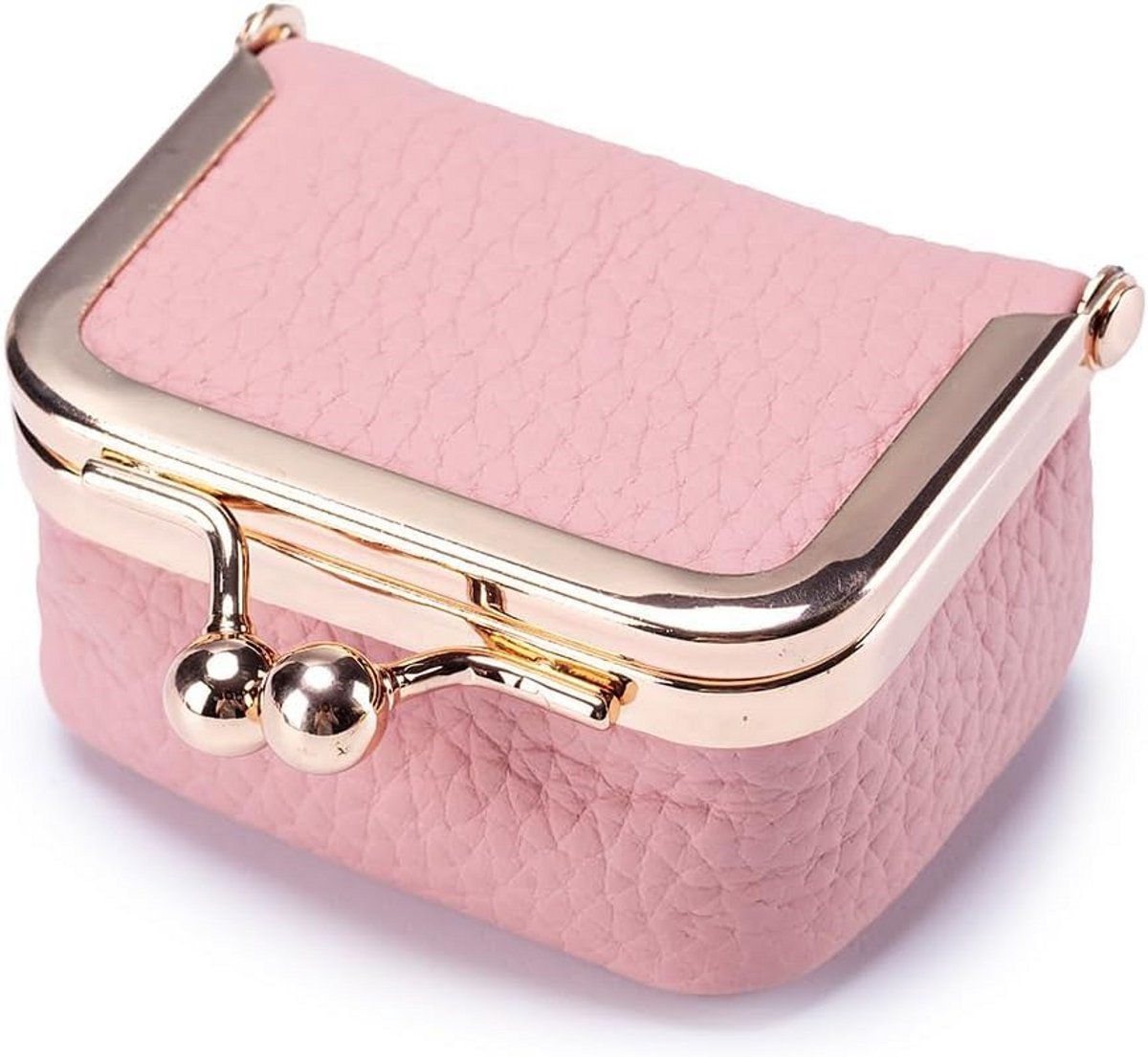 Mini Reisjuwelendoos - Leren Juwelendoos met Kussenvergrendeling - Compacte Juwel organizer voor Vrouwen (Roze)