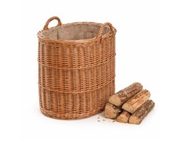 The Wicker Stories – Ovale rieten opbergmand – jute voering – met handgrepen – handgemaakt in Europa