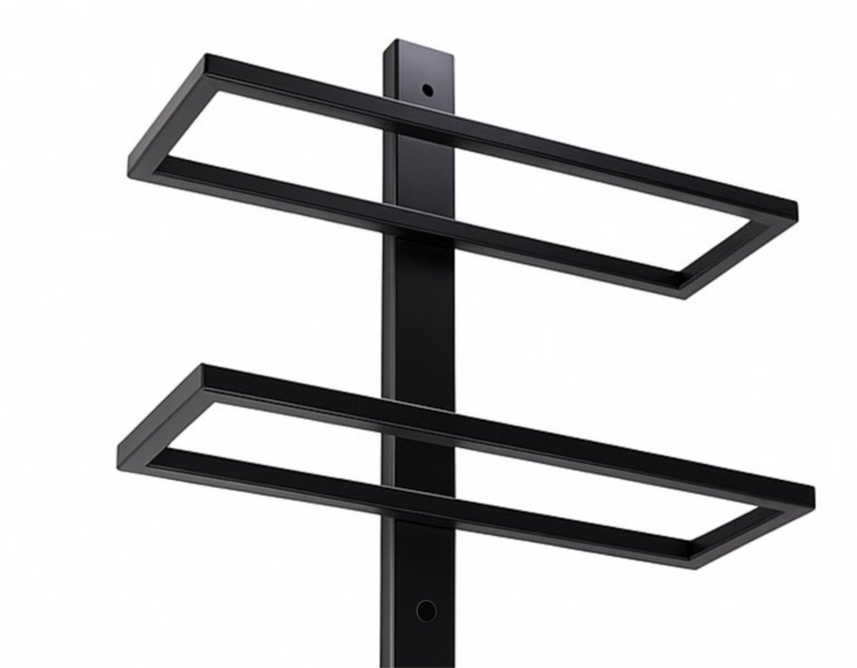 Mémoire® Réserve Wandwijnrek voor 2 Flessen – Luxe Wijnrek voor Aan de Muur – Stijlvolle Wijnopslag van Metaal – Verticale Wijnpresentatie – Ruimtebesparend Design – Perfect voor Woonkamer, Keuken en Wijnliefhebbers
