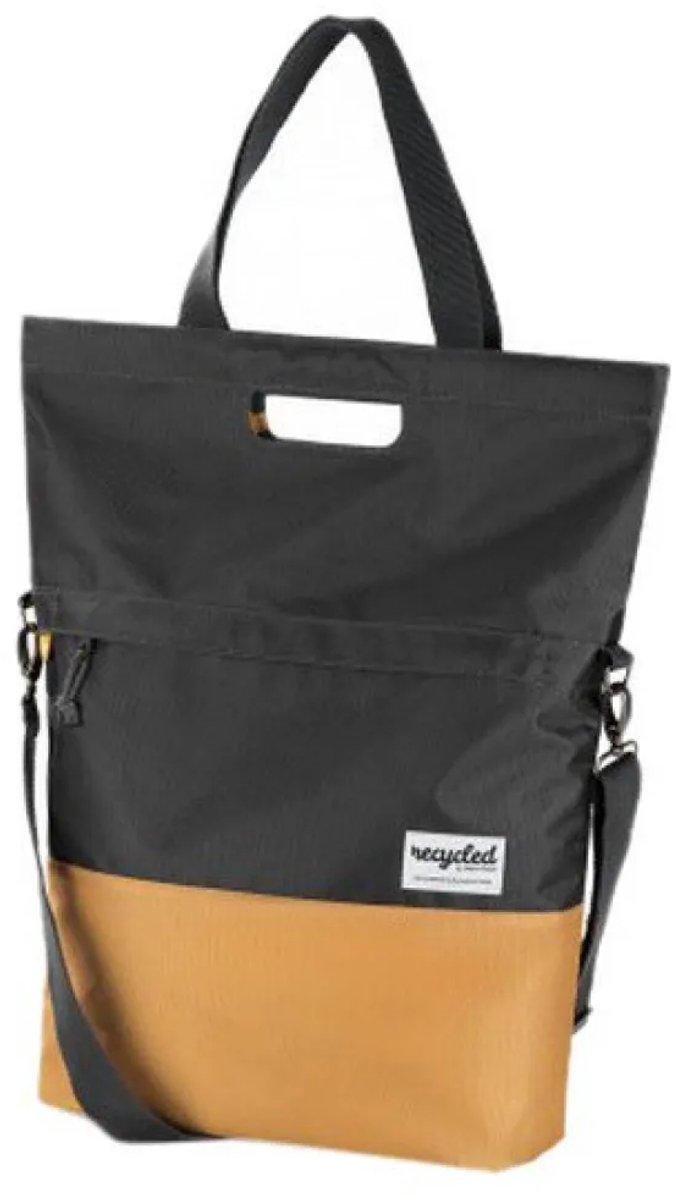 Gerecyclede shopper fietstas Urban Proof 20 liter - grijs/geel van Urban Proof — afbeelding 2