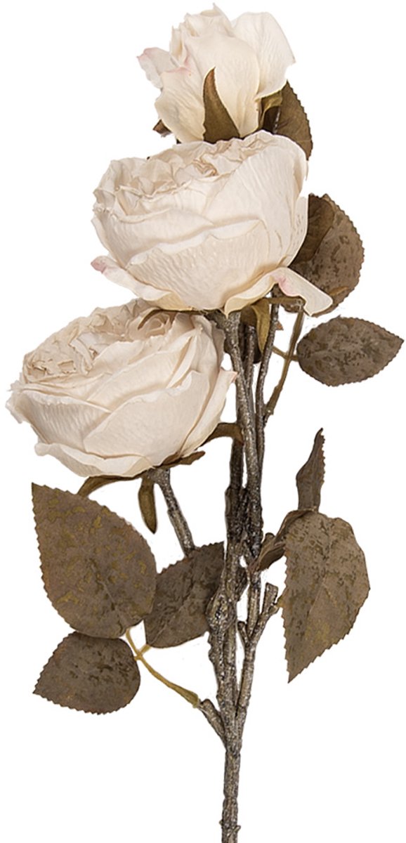 Clayre & Eef Kunstbloem - Zijden 70 cm Wit Kunststof Kunstbloemen