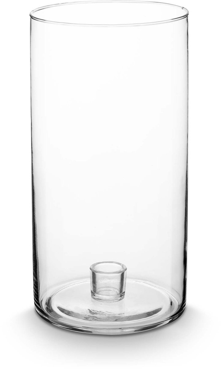 vtwonen Kaarsenhouders - Clear - Kandelaar van Glas - Transparant - 13x25cm Niet van toepassing
