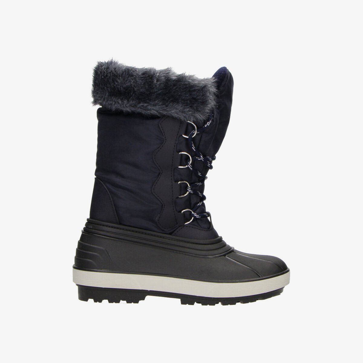 SnowFun gevoerde dames snowboots met vetersluiting - Zwart - Maat 37/38 - Moonboots