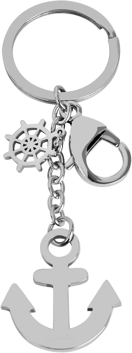 AKZENT Akzent Unisex Sleutelhanger Sea Key roestvrijstalen sleutelhanger, anker