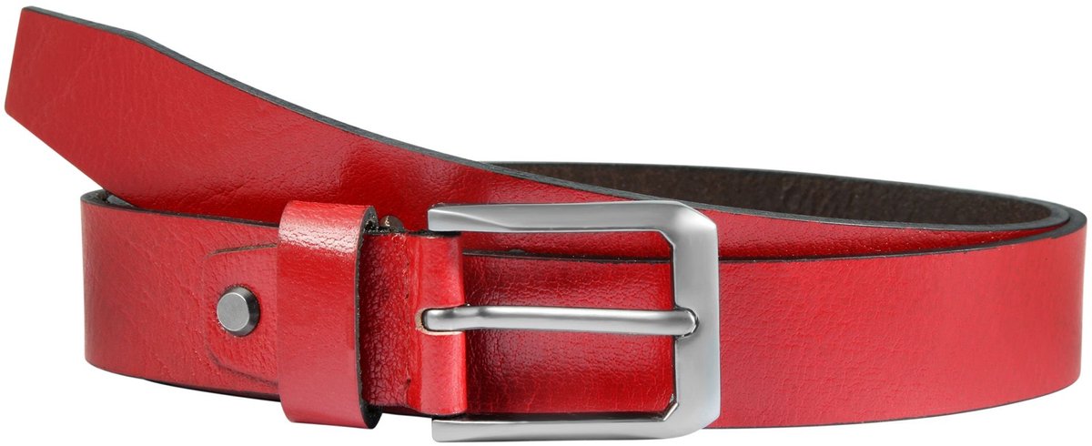 Leonardo Verrelli Leonardo Verrelli damesriem 3100102 hoogwaardig echt leer, inkortbaar, rood, 85 cm - 125 cm