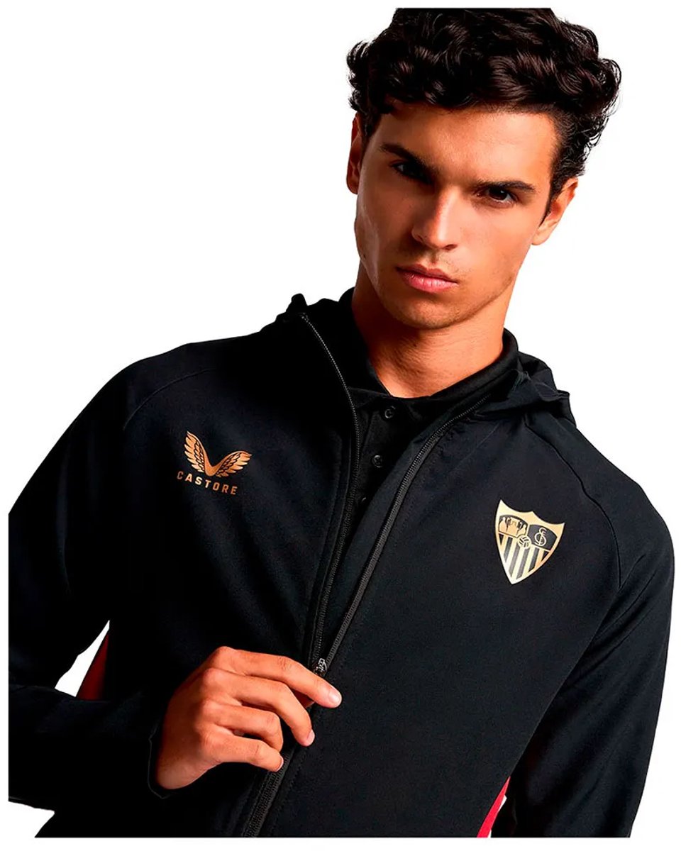 Castore Sevilla Fc 24/25 Pro Players Hoodie Zwart S Man
