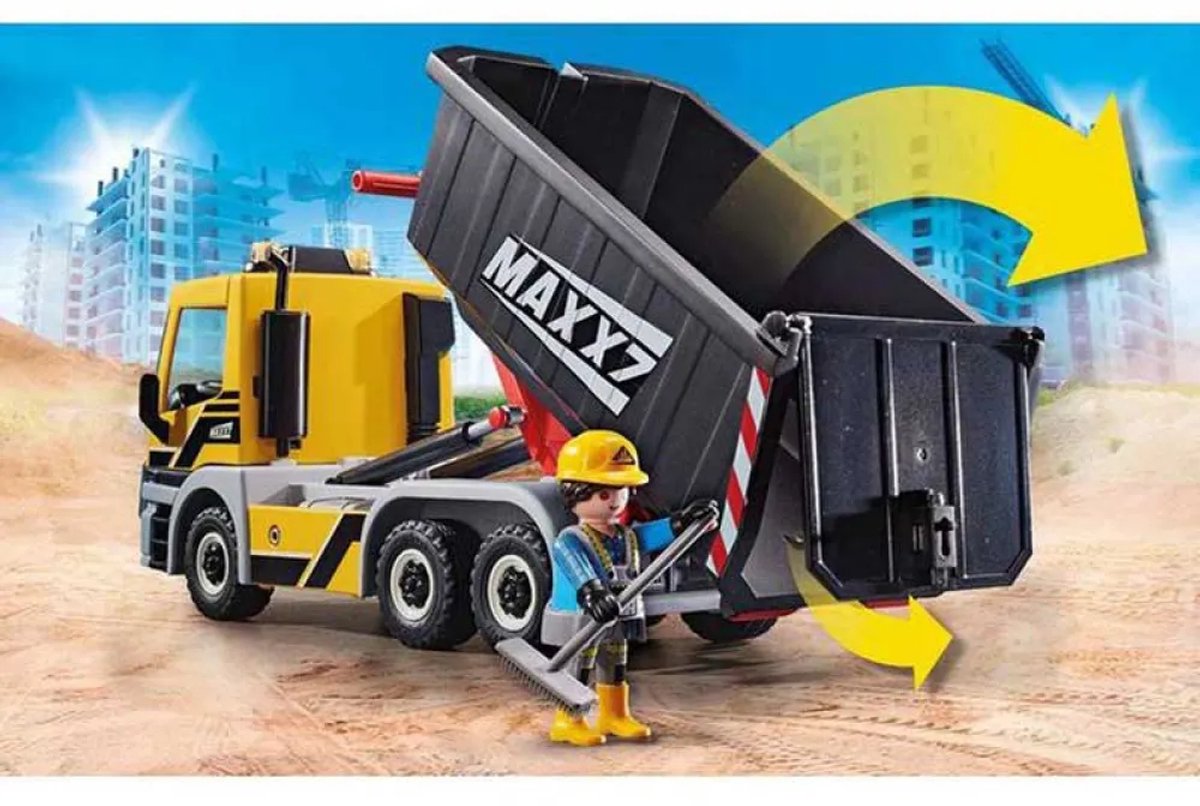 PLAYMOBIL City Action Vrachtwagen met wissellaadbak - 70444 — afbeelding 19