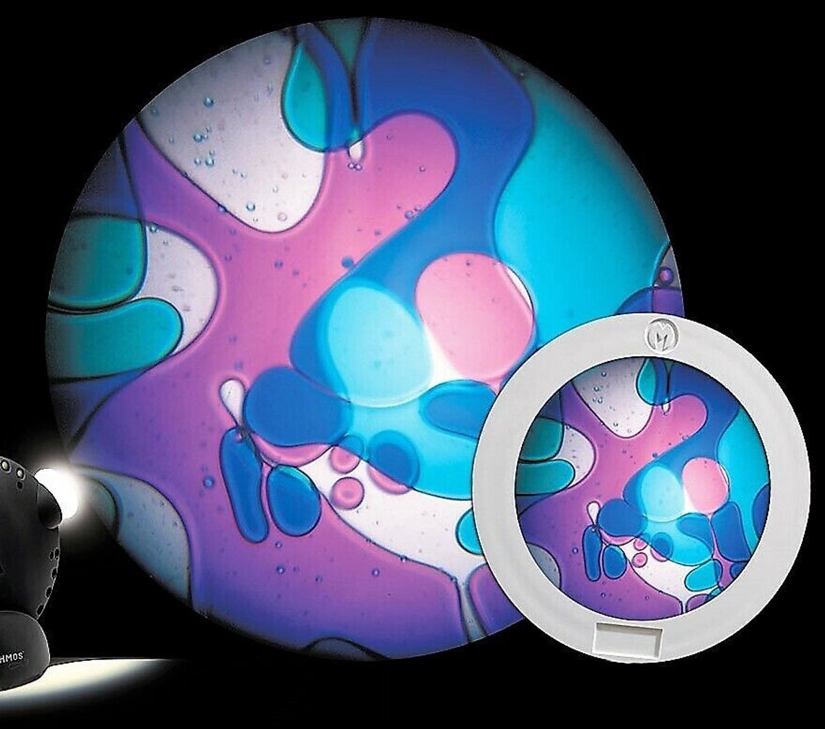 Mathmos Space Projector Zilver – Kleurenschijf Paars/Blauw