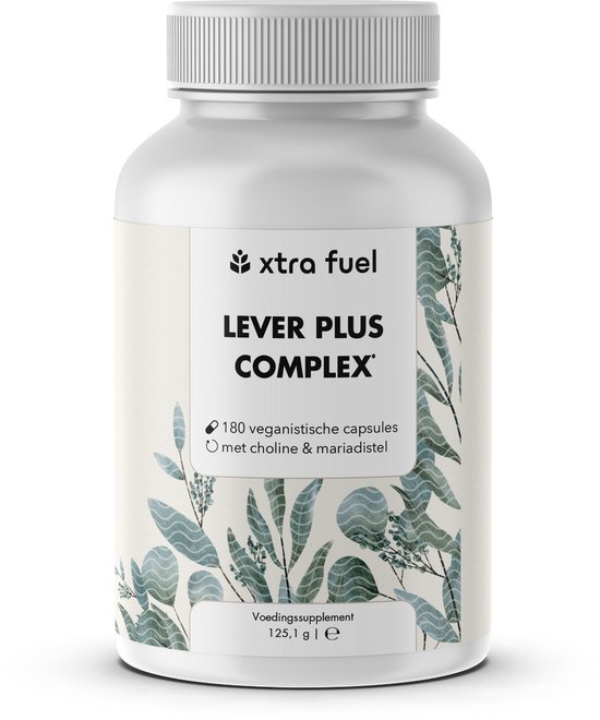 XTRA FUEL Lever Complex – 180 capsules hooggedoseerd – met mariadistel (80% silymarine), artisjok, paardenbloem & choline