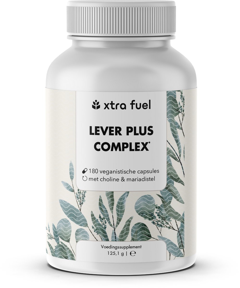 XTRA FUEL Lever Complex – 180 capsules hooggedoseerd – met mariadistel (80% silymarine), artisjok, paardenbloem & choline