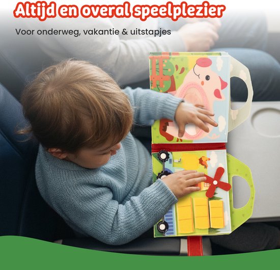Adamir Busyboard Book Boerderij Editie - Montessori Speelgoed - Educatief Speelgoed - Sensorisch Speelgoed - Activiteiten Speelgoed - Het Grote Speelgoed Boek 2026 van Adamir — afbeelding 4
