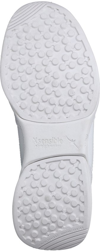 Semelle de sneaker blanche Xsensible Stretchwalker avec des crampons ronds.