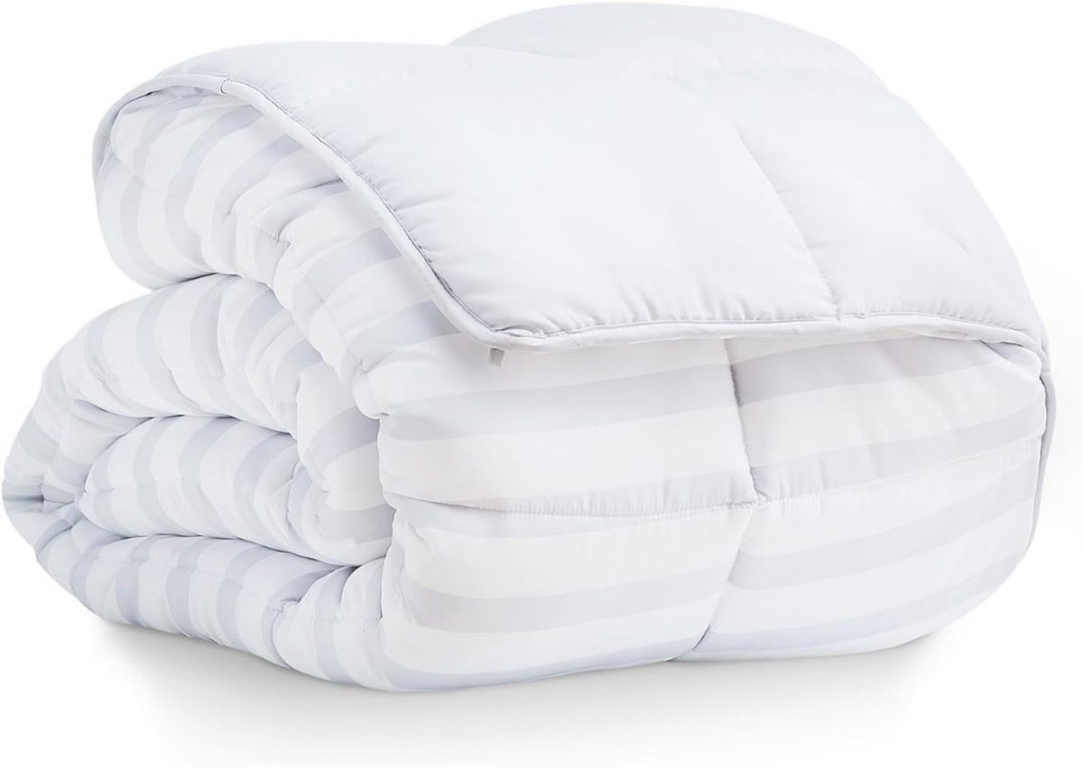 Dekbed 240x220 - 2 Persoons 4 Seizoenen - Wasbaar - Extra Zacht - Grijs en Wit