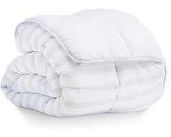 Dekbed 240x220 - 2 Persoons 4 Seizoenen - Wasbaar - Extra Zacht - Grijs en Wit