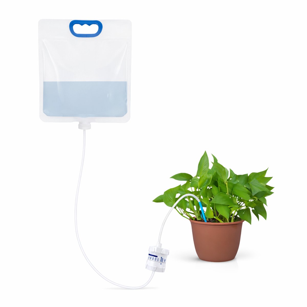 S&D | Automatisch Bewateringssysteem voor Planten – 3L Waterzak met Instelbare waterdruppelaar - H2o
