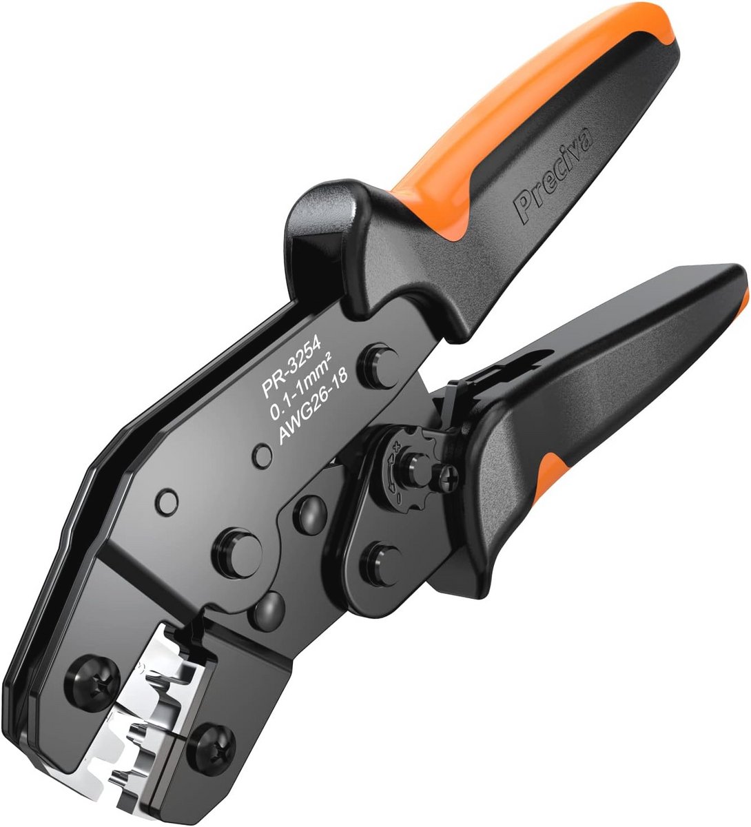 Ergonomische Ratel Krimptang voor Diverse Connectoren - 0,1-1,0 mm²