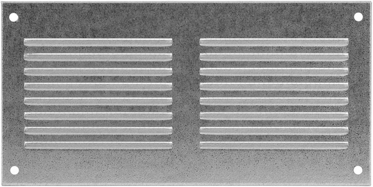 Ventilatierooster 200 mm x 100 mm - Wandrooster met Insectenbescherming - Geschikt voor Binnen en Buiten
