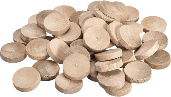 50 Houten Ovale Knoppen – 30 Mm, Met Dubbele Gaten – Natuurlijk Hout, Ideaal Voor Jassen, Truien En Naaiprojecten