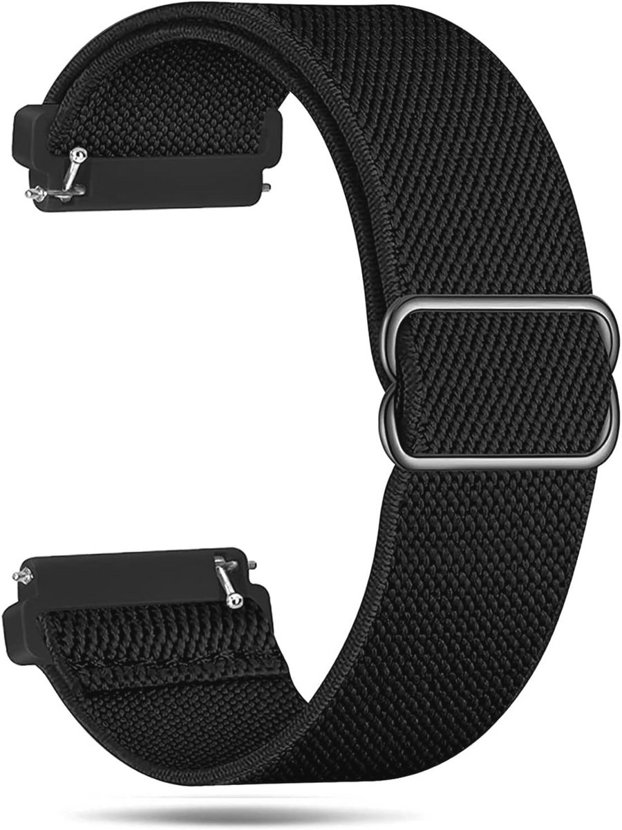 Elastische Nylon Horlogeband 20 mm - Universele Reservearmband voor Dames en Heren - Rekbaar Gevlochten