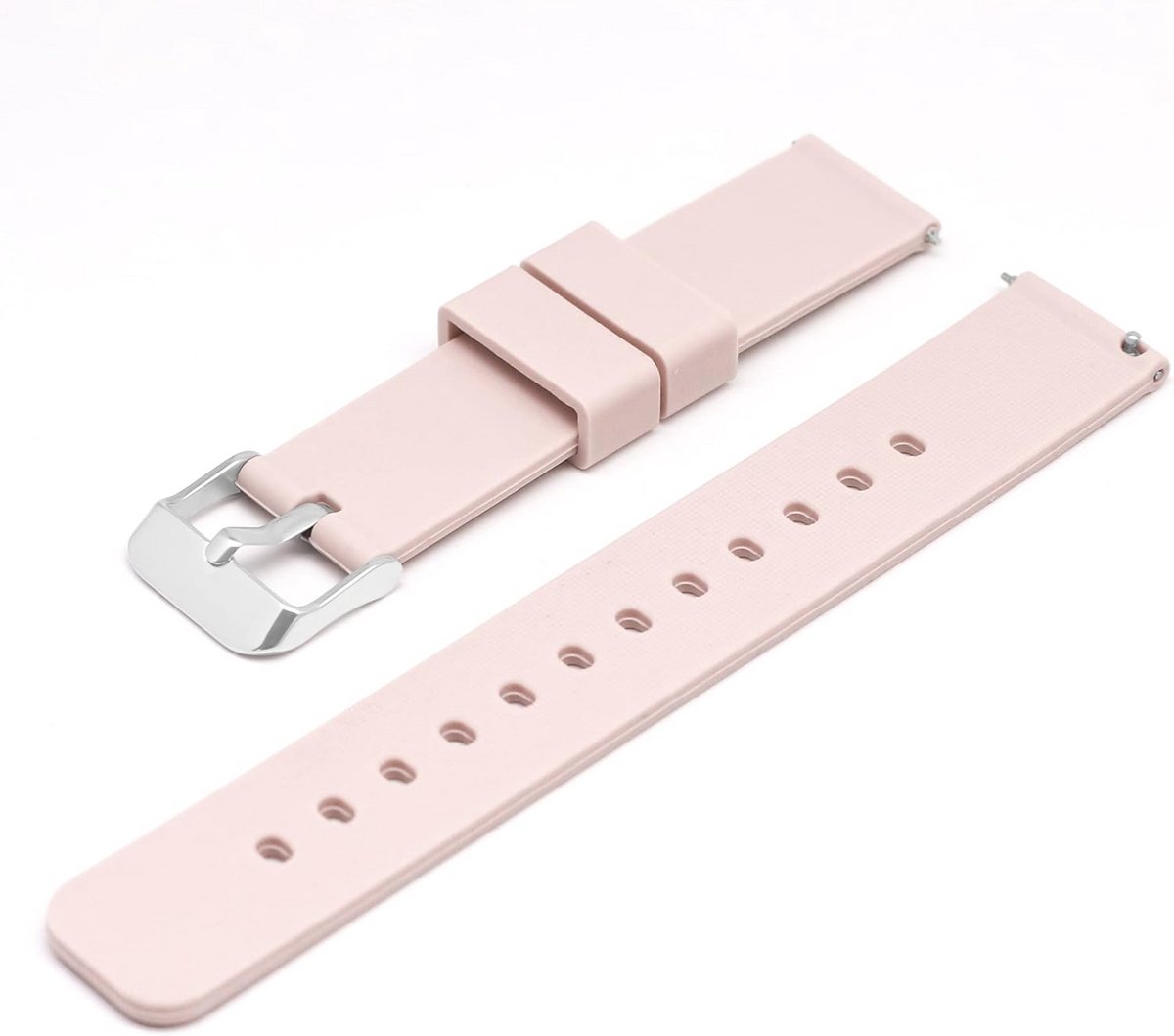 Sportieve siliconen horlogeband 18, 20, 22 mm voor dames en heren - waterdicht, verstelbaar, snelontgrendeling voor smartwatch en klassiek horloge
