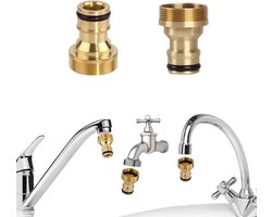 Universele Kraanadapter voor Tuinslang - 2 Stuks - Snelle Koppeling voor Mengkraan