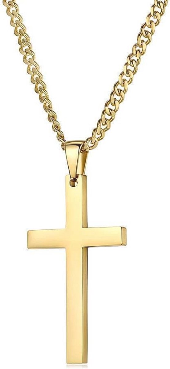 Duurzame 14K Gouden Kruisketting voor Dames en Heren