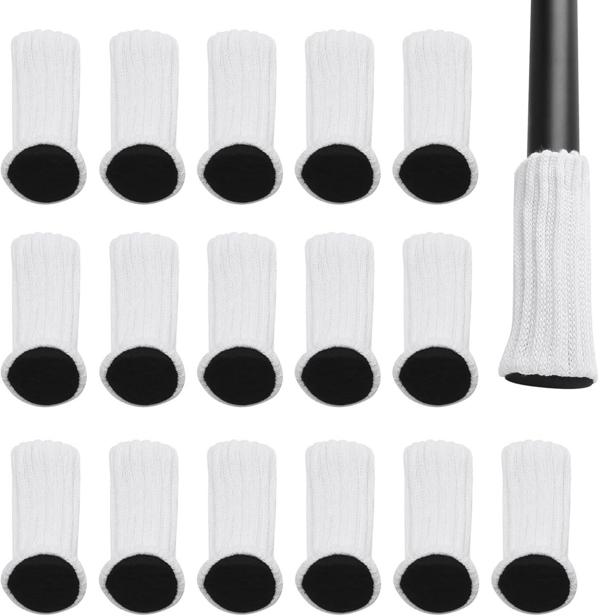 Stoelbeensokken met vilten pads - 16 stuks antislip meubelpads voor vloerbescherming