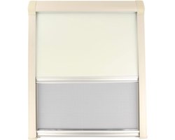 Verduisteringsrolgordijn voor Caravans en Campers - Ivoor of Grijs, Diverse Maten, Insectenwerend, Eenvoudige Montage