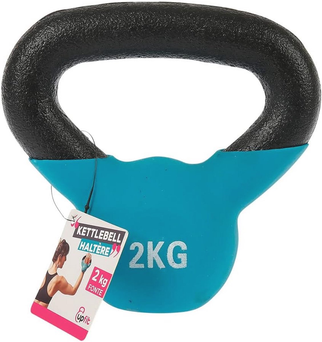 Halter 2kg Kettlebell - Perfect voor Krachttraining en Cross-Training - Gemaakt van Gietijzer voor Betrouwbaarheid