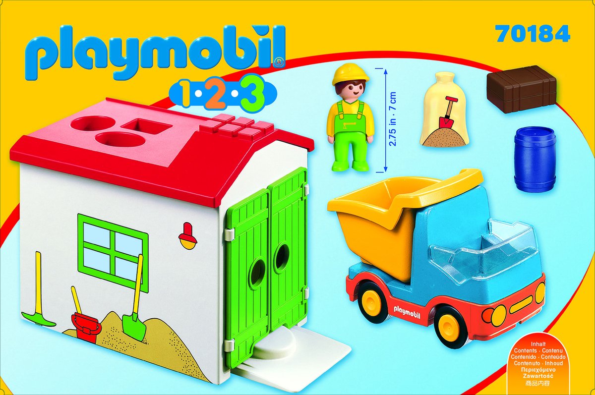 PLAYMOBIL 1.2.3 Werkman met sorteer-garage - 70184 — afbeelding 7