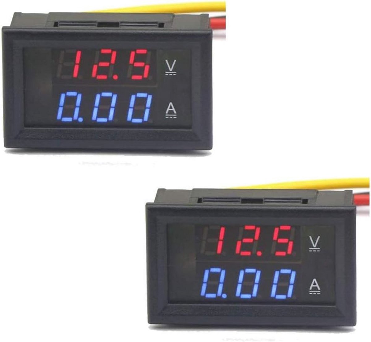 2-in-1 DC 0-100V Volt en Ampere Meter - Digitale Multimeter met Dual LED-display