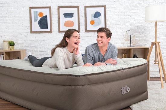 Dubbel luchtbed met ritssluiting en geïntegreerde elektrische pomp - 203 x 152 x 51 cm — afbeelding 4