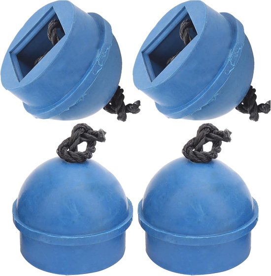 Houders voor Pool Cue Chalk - 4pcs Rubber Billiards Chalk Holders met Koord Accessoire - Chalk Hollow voor Tafel - Zwart (Blauw) van Merkloos — afbeelding 2