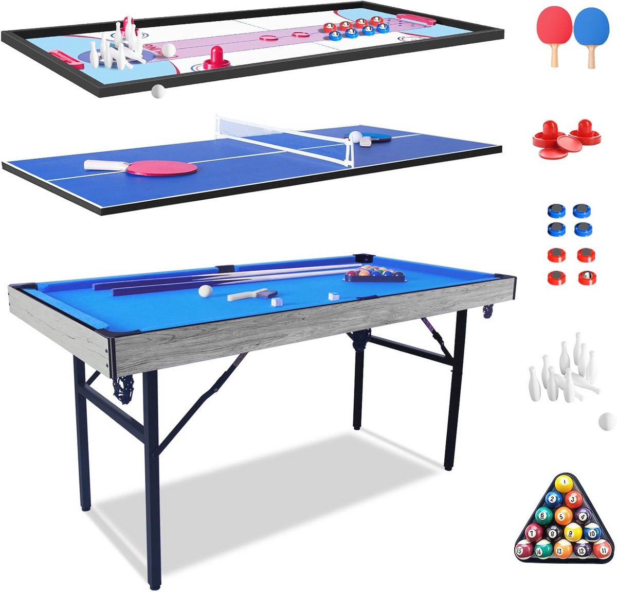 5-in-1 Inklapbare Multifunctionele Tafel voor Spelletjes